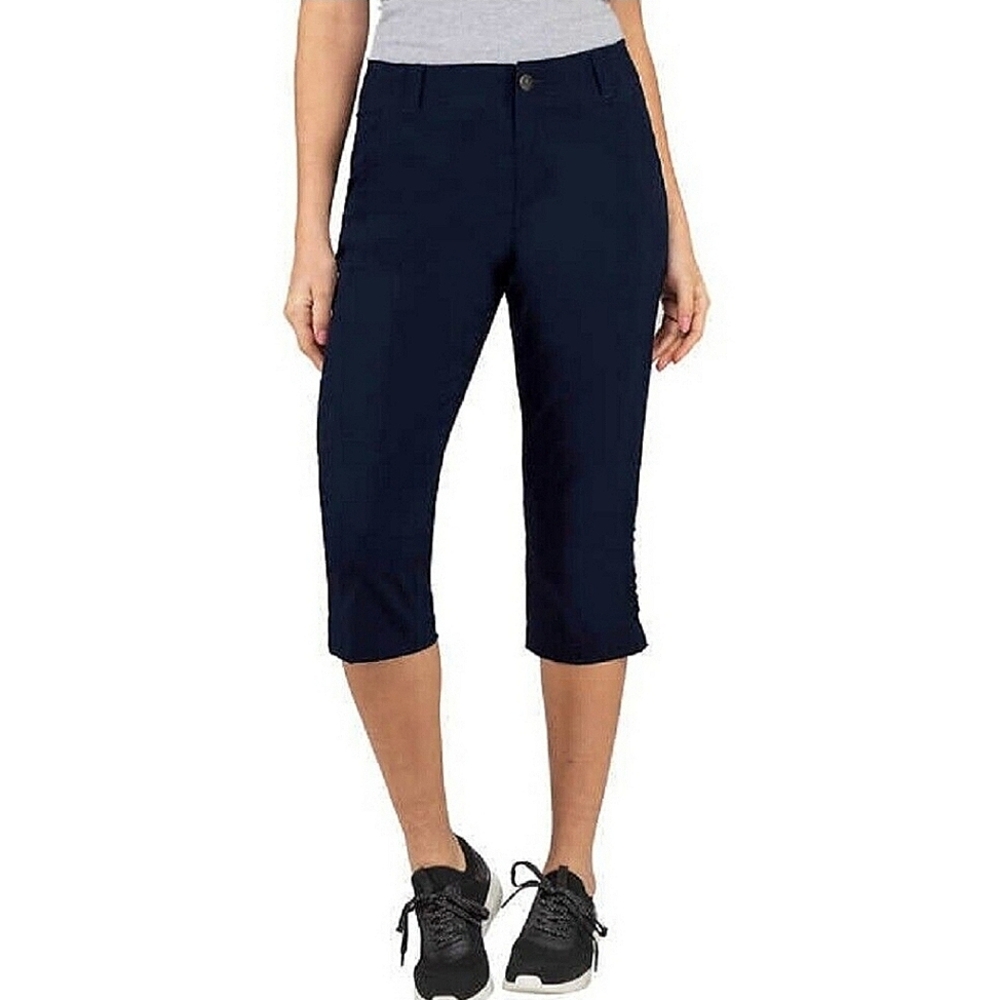 Khombu Woven Capri Hiking Pants Size Small Blue